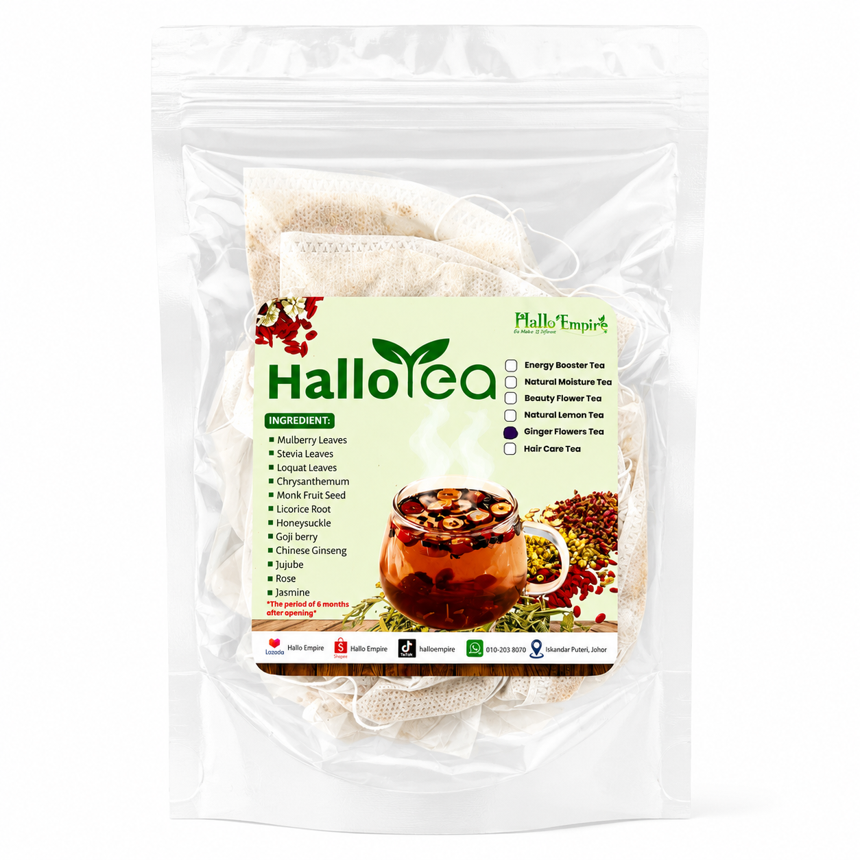 Hallo Ginger Flower Wellness