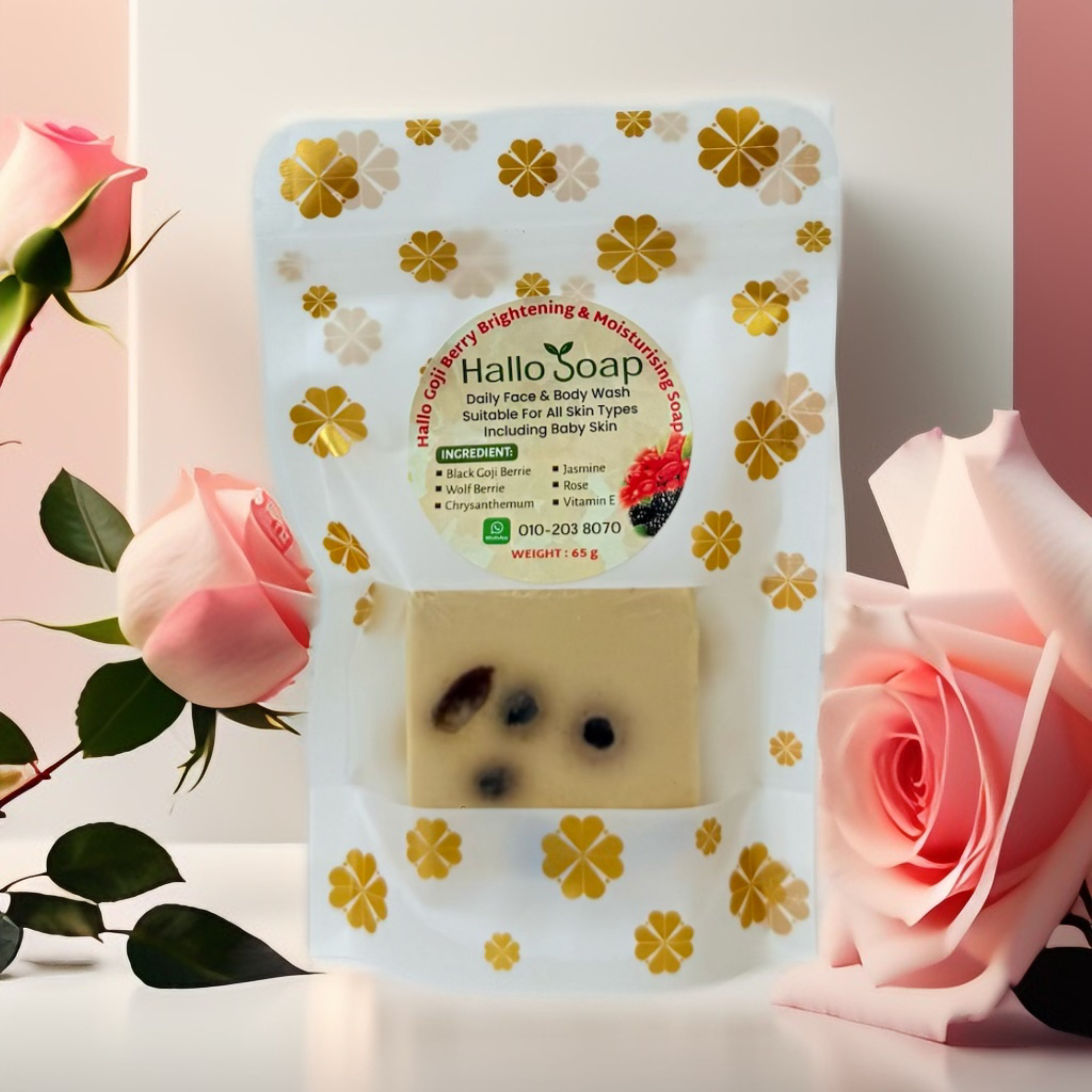 Hallo Goji Berry Brightening & Moisturising Soap